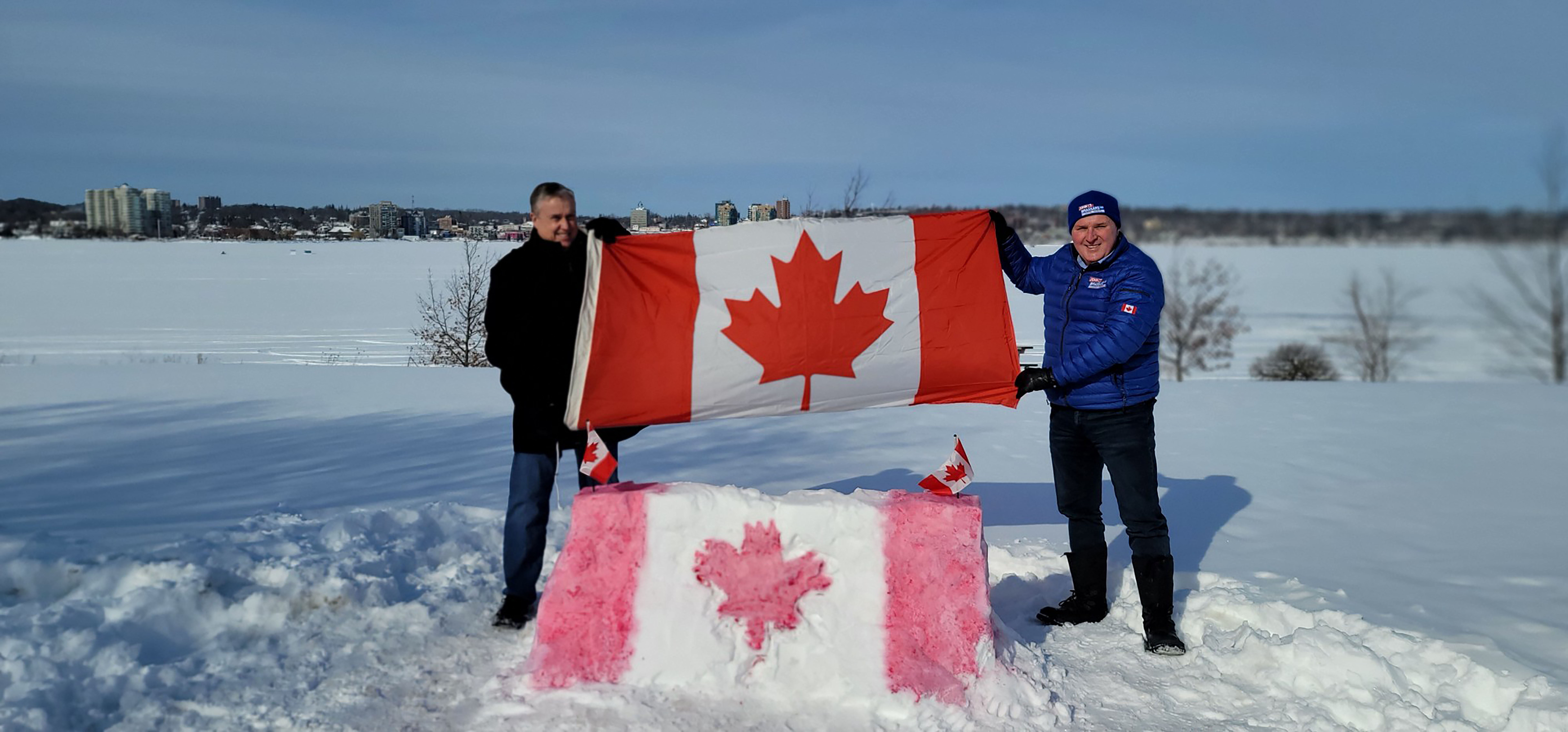 MPs Shipley and Brassard launch snow sculpture contest.